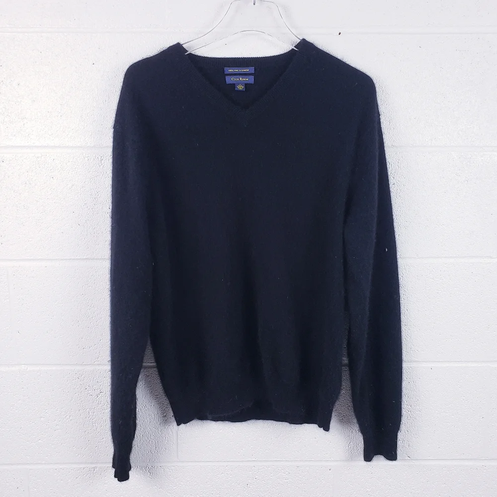 Club Room Black 100% Cashmere‎ V-Neck Pullover Sweater Women's Size Large